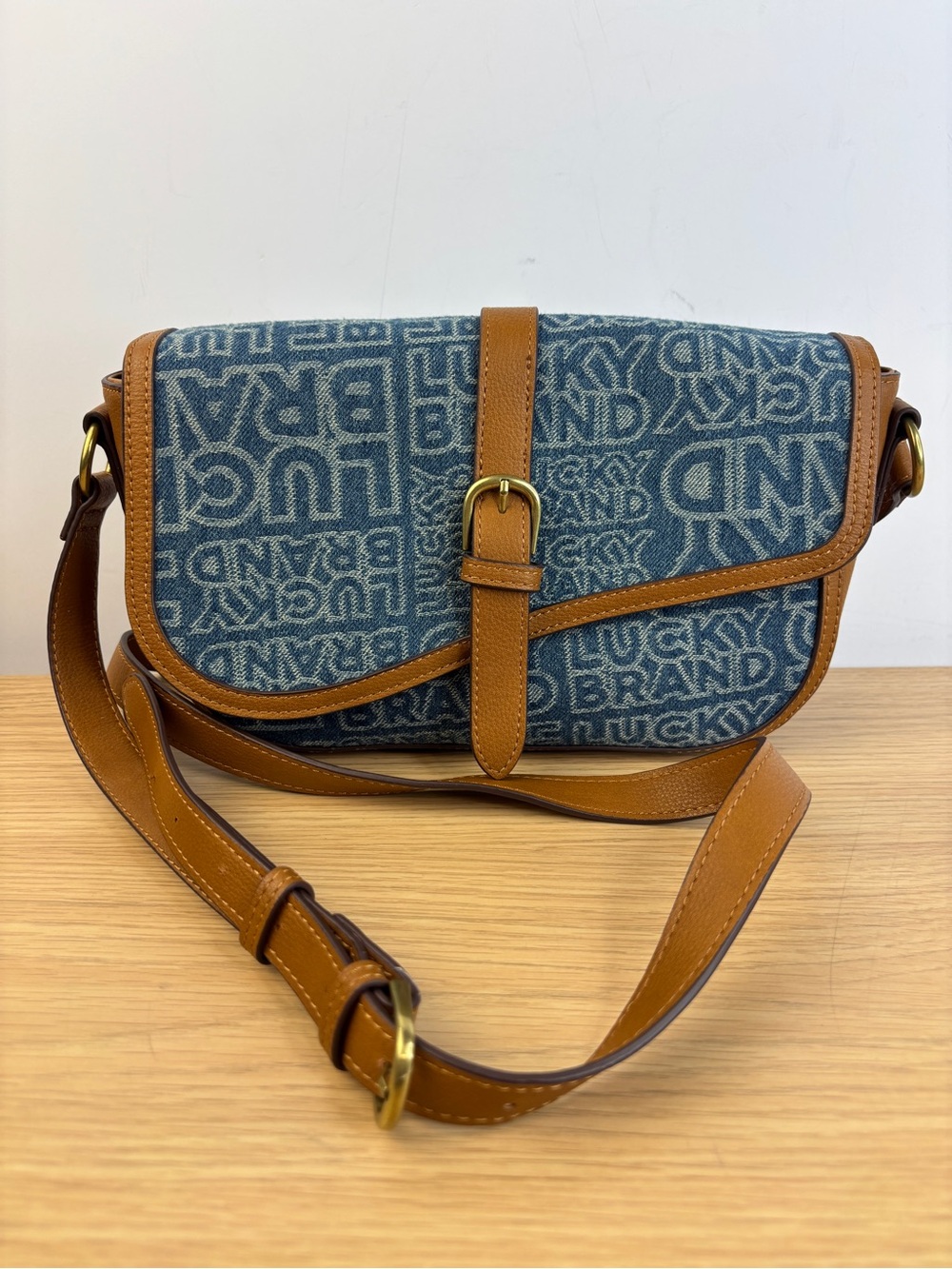 Lucky‎ Brand Zena Blue Denim Crossbody Bag LIKE NEW!